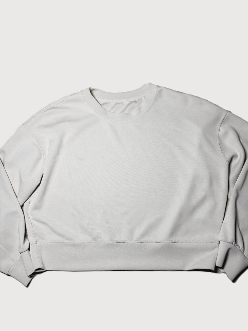 Lululemon Softstreme Perfectly Oversized Cropped Opal White (Bone) Crew Size 8